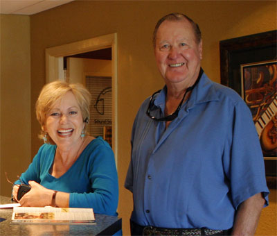 Barbara Ann Brown and Jim Powers at Sound Stage Recording Studio